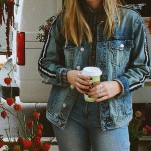 Pac Sun Jean Jacket with Stripe on arms